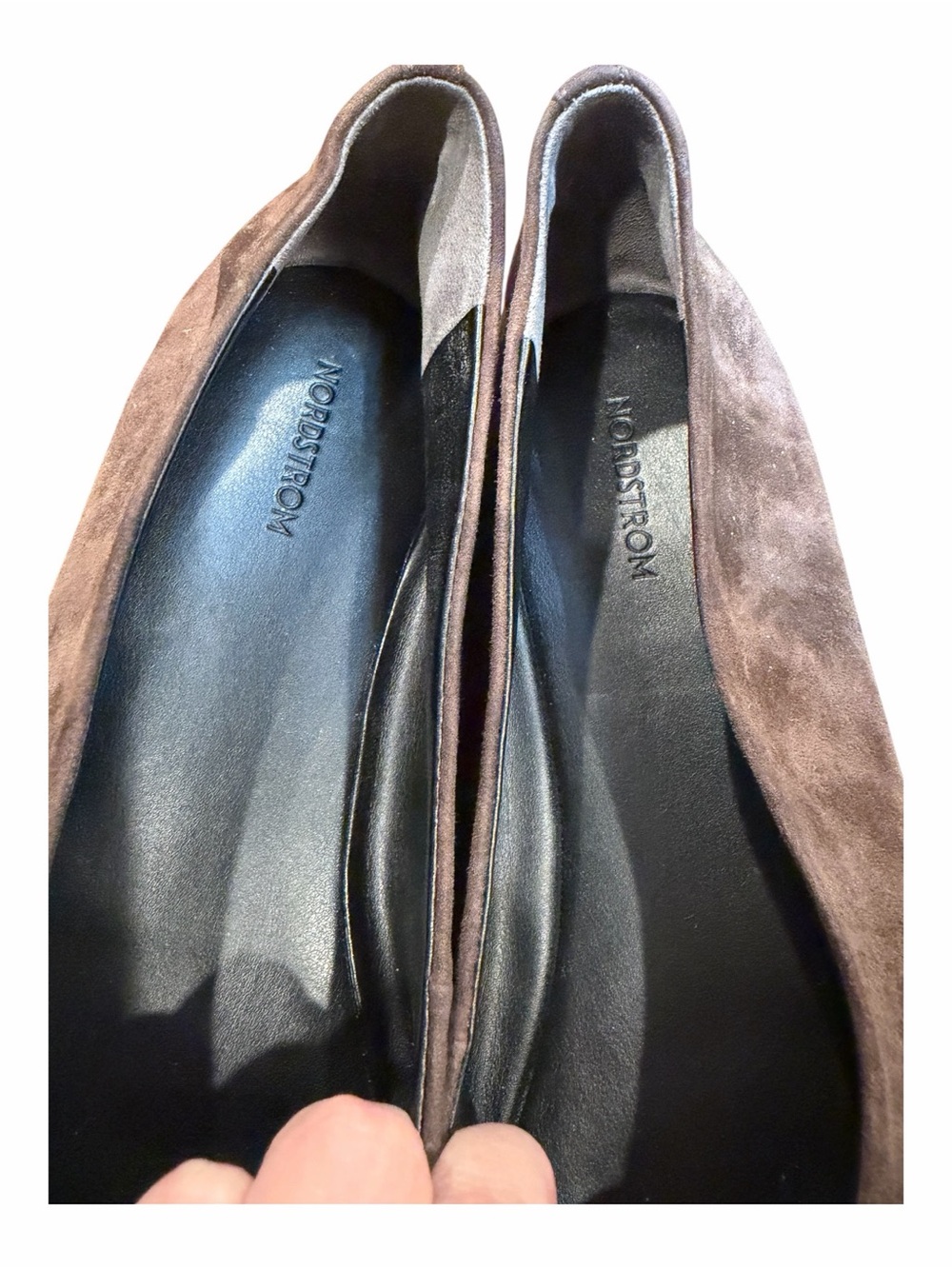 Nordstrom Brown Suede Slip-On Ballet Flats - Picture 6 of 9